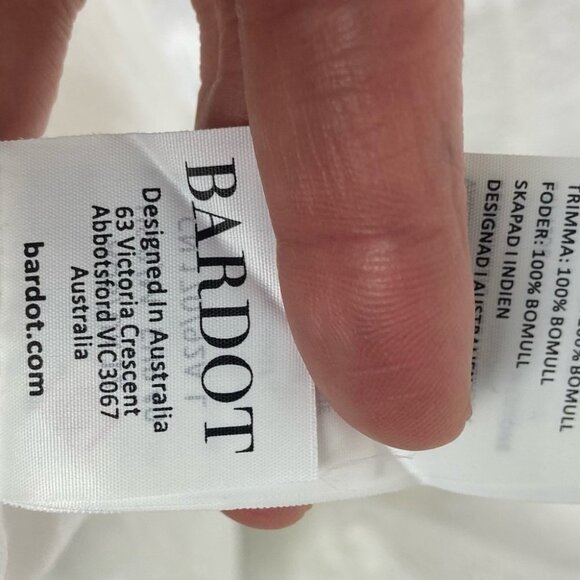 NWT Bardot Henriette White Mini Dress Lace CottonSize Medium or 8 Boho Romantic - Picture 10 of 16